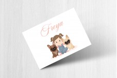 Meisje en twee hondjes Meisje en twee hondjes